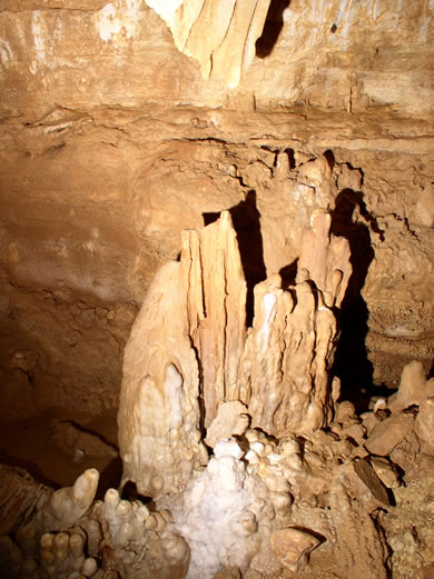 Stalagmites in the East Passage